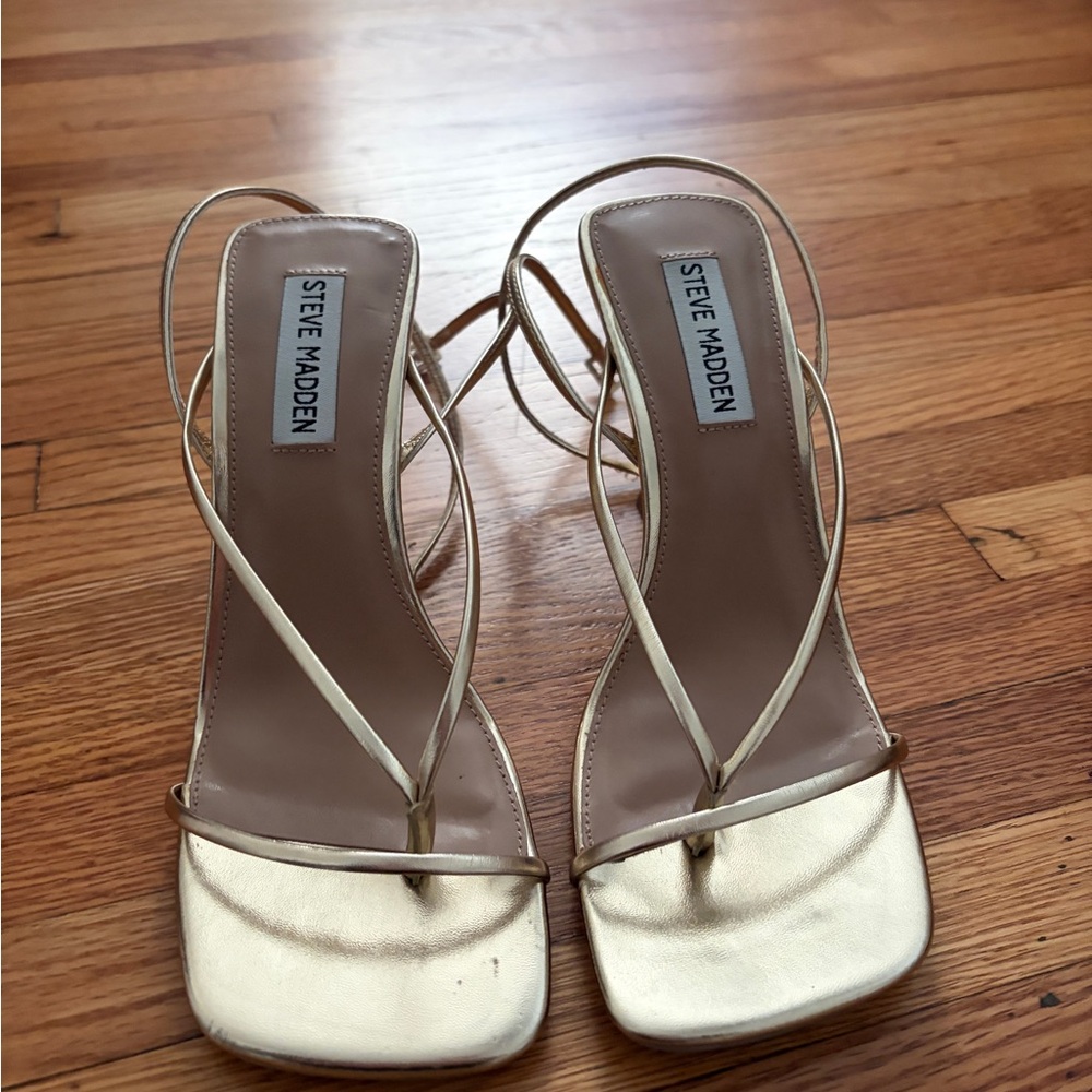 Steve Madden Gold Annie Heels